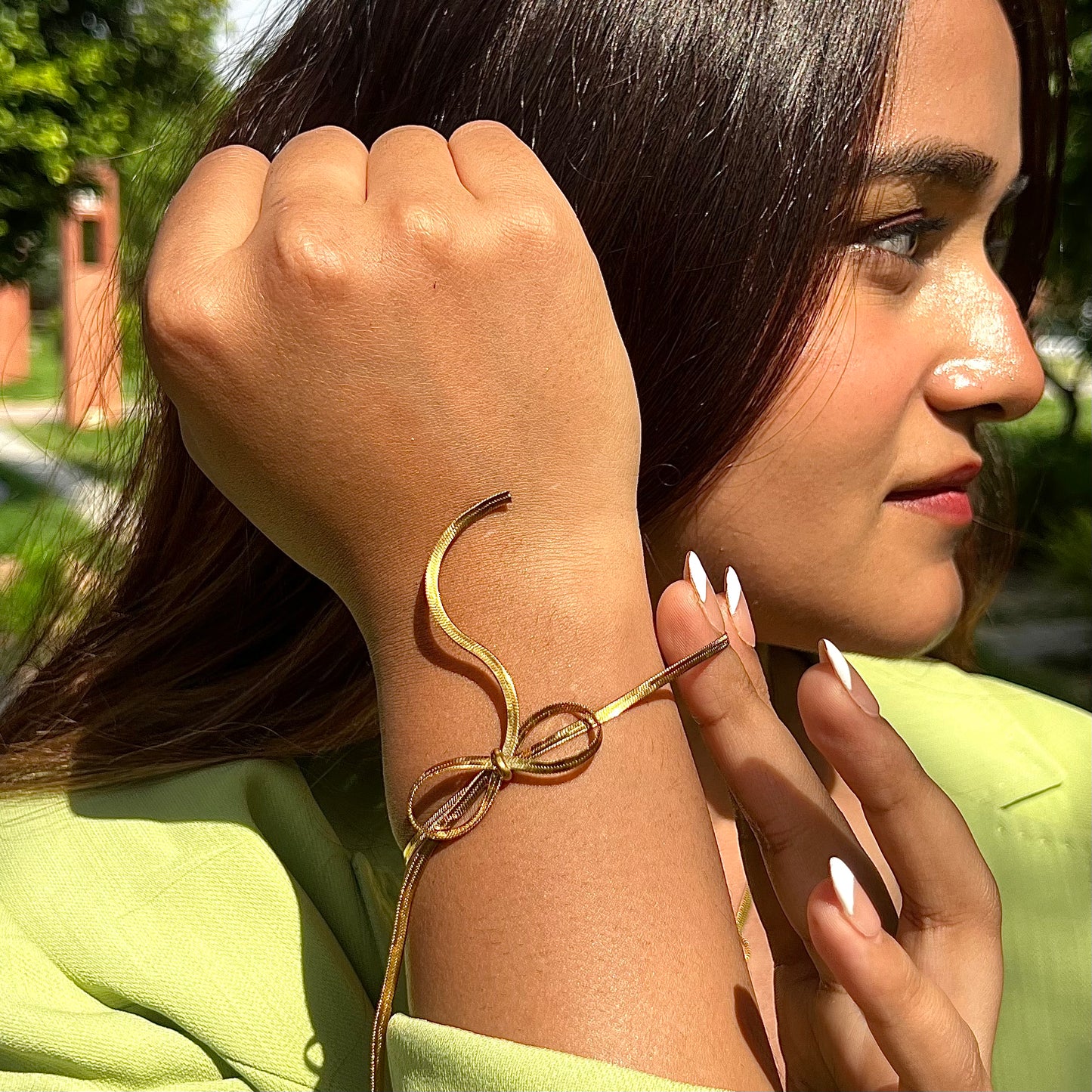 Zenvy Bow Elegance Combo: Bow Earning, Bow Bracelet And Bow Necklace Combo