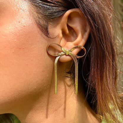 Zenvy Bow Elegance Combo: Bow Earning, Bow Bracelet And Bow Necklace Combo