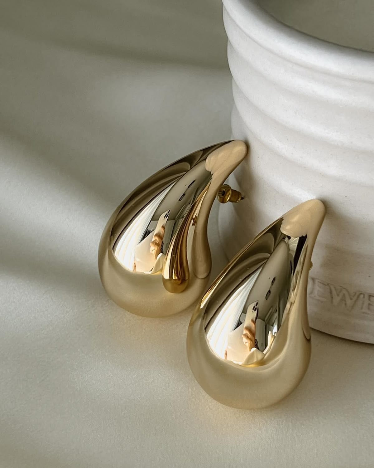 Golden Teardrop Elegance Earrings