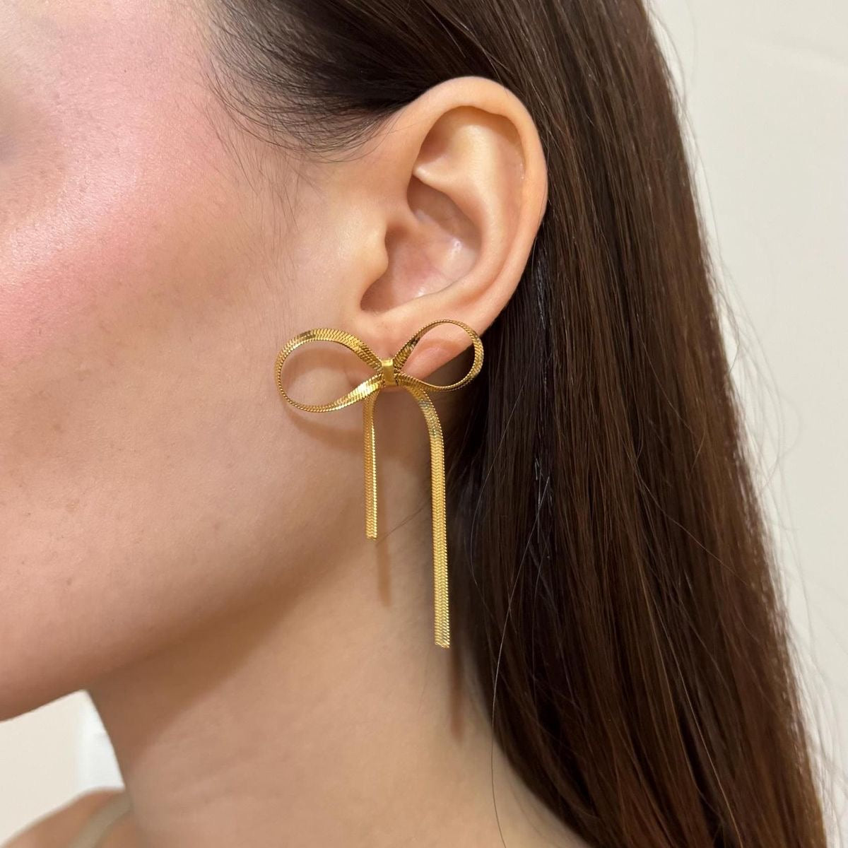 Golden Grace Bow Earring