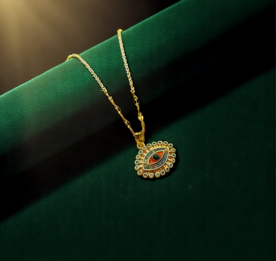Radiant Devil Eye Charm Necklace – A Timeless Guardian of Style