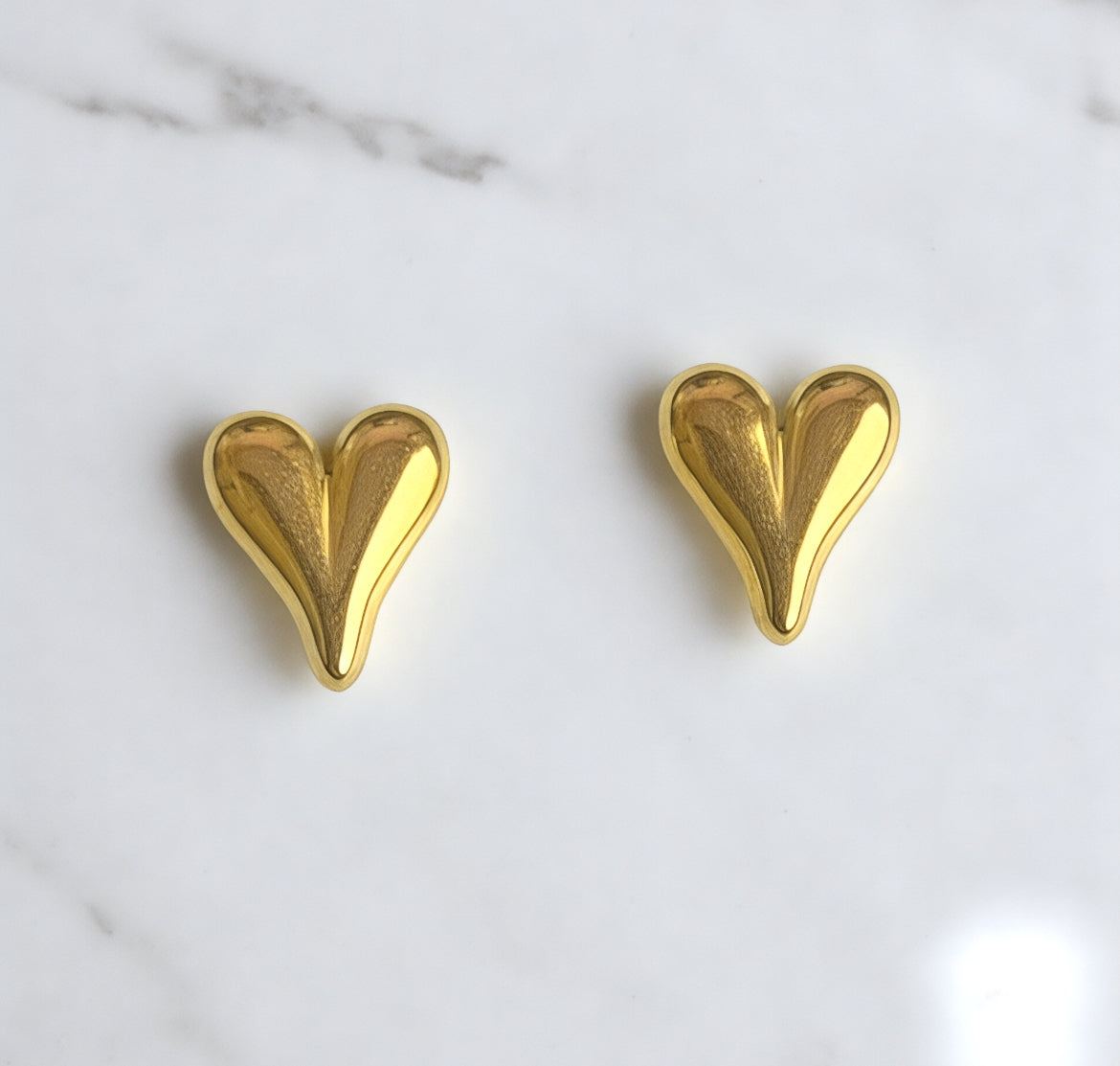 Golden Heartbeat Earrings