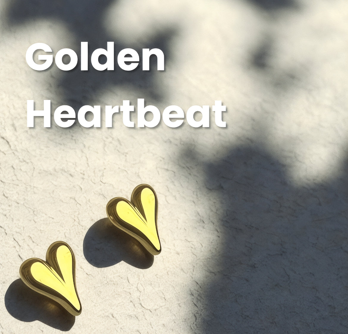 Golden Heartbeat Earrings