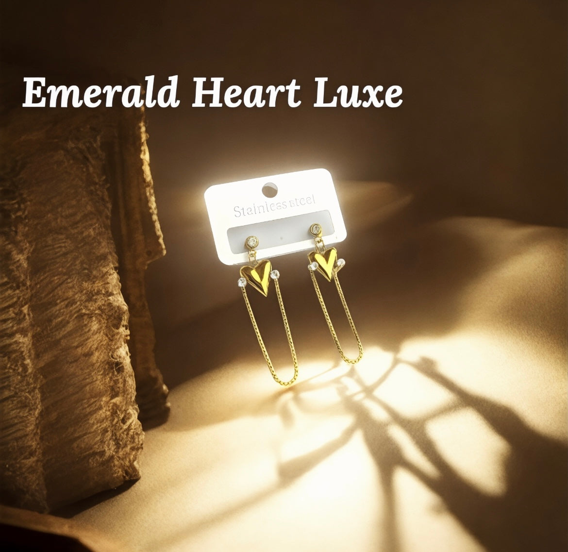 Emerald Heart Luxe Earrings