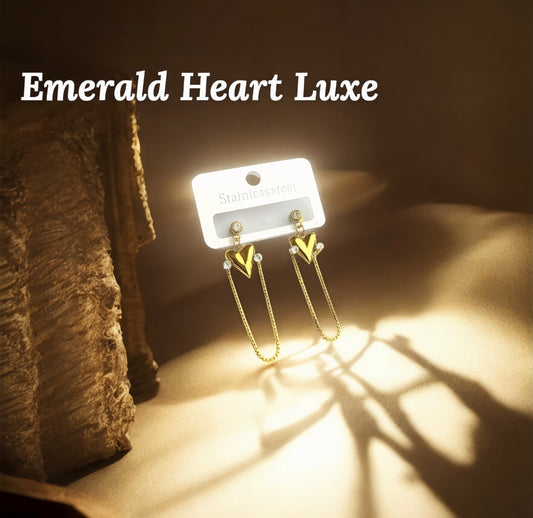 Emerald Heart Luxe Earrings