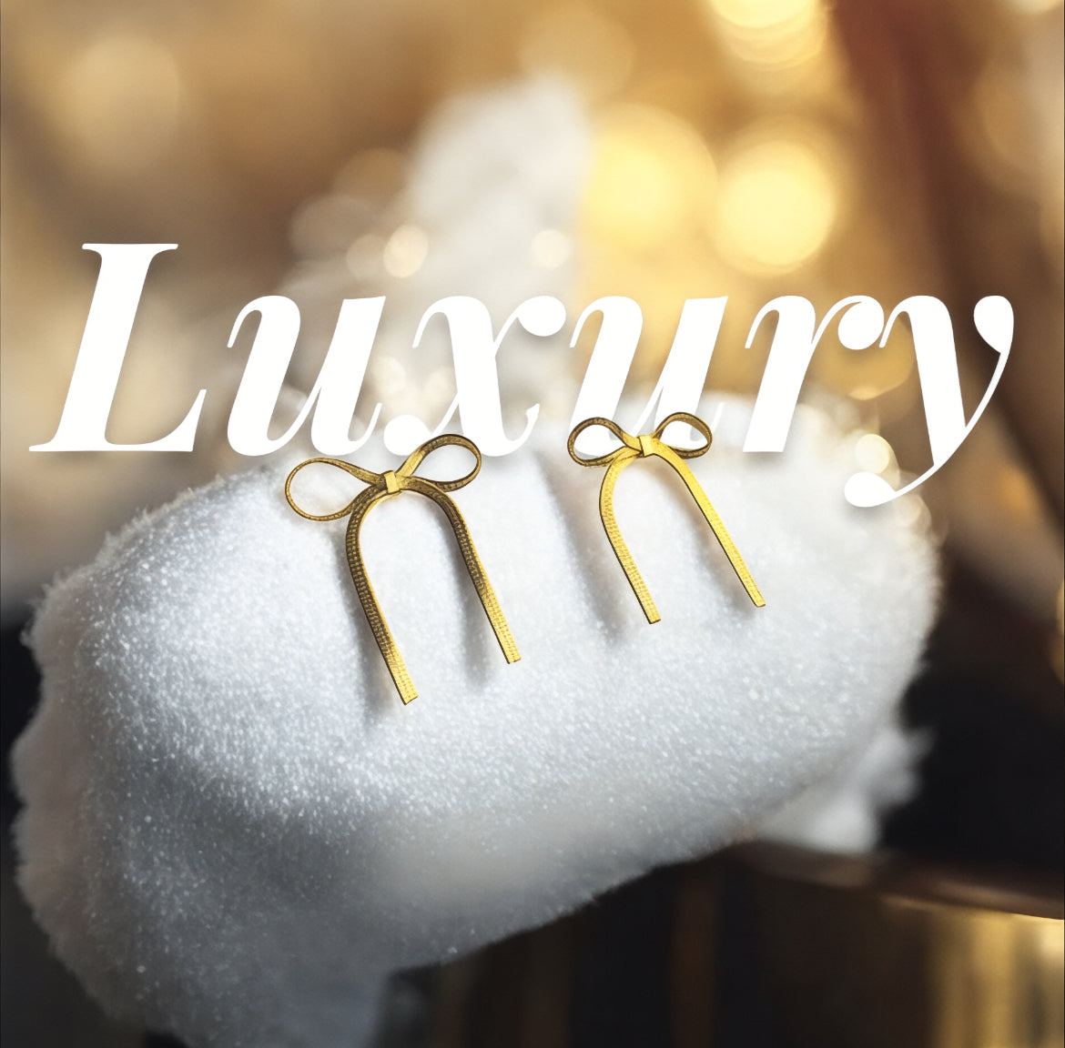 Golden Grace Bow Earring