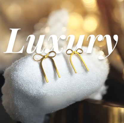 Golden Grace Bow Earring