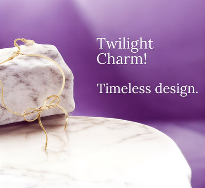 Golden Grace Bow Necklace – A Timeless Treasure