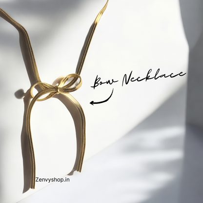 Zenvy Bow Elegance Combo: Bow Earning, Bow Bracelet And Bow Necklace Combo