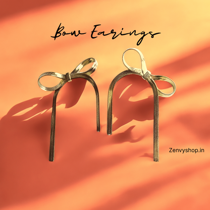 Zenvy Bow Elegance Combo: Bow Earning, Bow Bracelet And Bow Necklace Combo